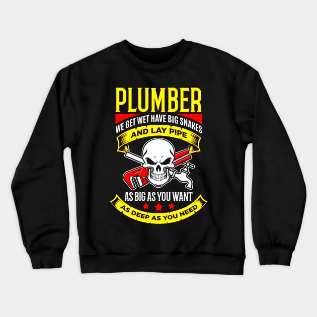 Plumber Plumbing Crewneck Sweatshirt by dgimstudio44